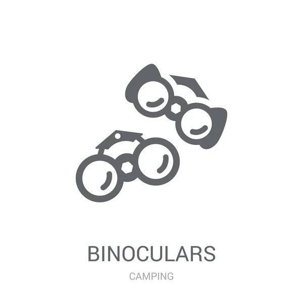 Icoana Binocularilor Conceptul Logo Uri Trendy Binoculars Fundal Alb Din — Vector de stoc