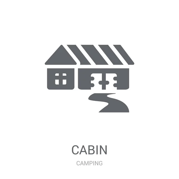 Icono Cabina Concepto Logotipo Moda Cabin Sobre Fondo Blanco Colección — Vector de stock