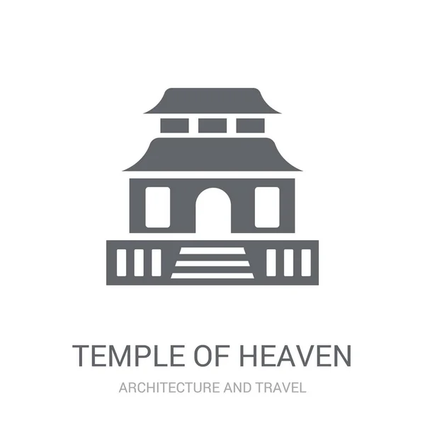 Temple Ciel Icône Concept Logo Temple Heaven Tendance Sur Fond — Image vectorielle