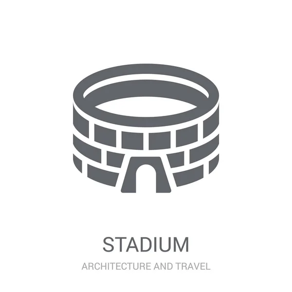 Icono Del Estadio Concepto Logotipo Trendy Stadium Sobre Fondo Blanco — Vector de stock