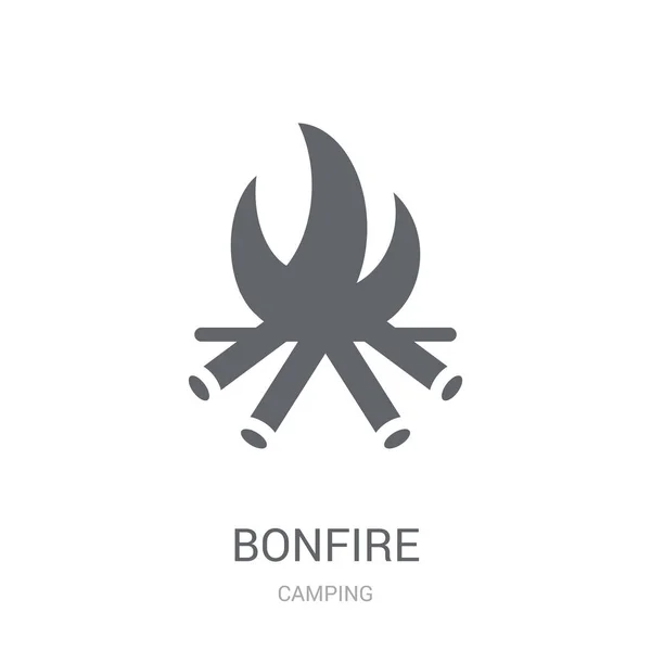 Icoana Focului Conceptul Logoului Trendy Bonfire Fundal Alb Din Colecția — Vector de stoc