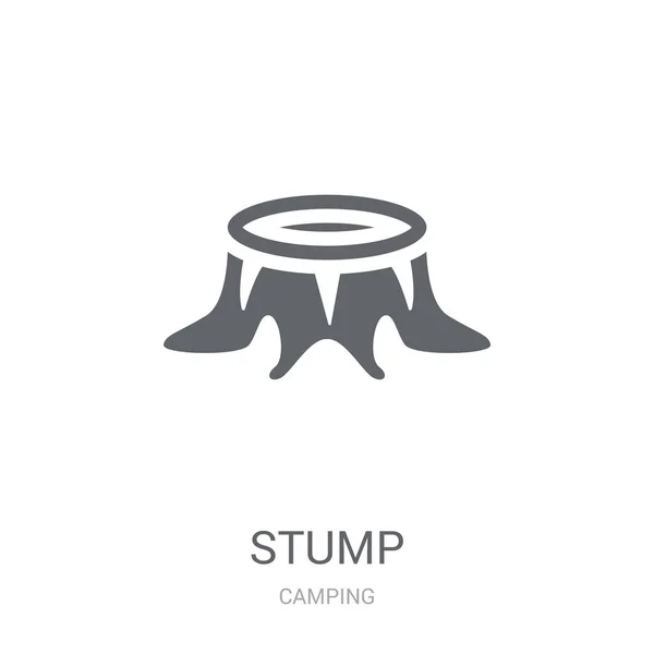 Stump Icon Trendy Stump Logo Concept White Background Camping Collection — Stock Vector