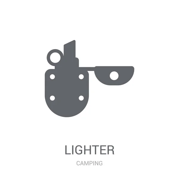 Icono Más Ligero Concepto Logotipo Moda Lighter Sobre Fondo Blanco — Vector de stock