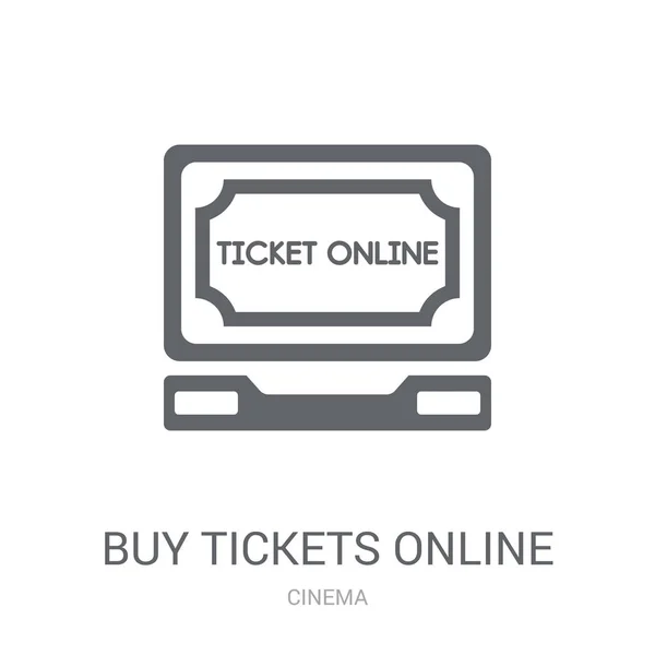 Koop Tickets Online Pictogram Trendy Kopen Tickets Online Logo Concept — Stockvector