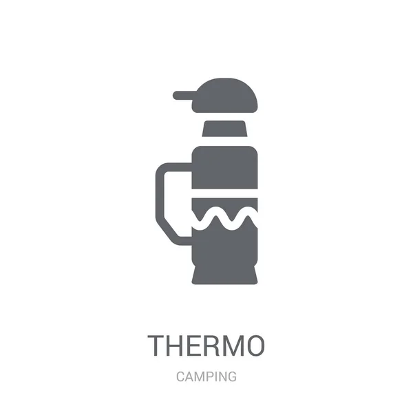 Icono Termo Concepto Logotipo Moda Thermo Sobre Fondo Blanco Colección — Vector de stock