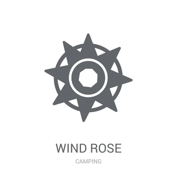 Icono Rosa Viento Concepto Logotipo Trendy Wind Rose Sobre Fondo — Vector de stock