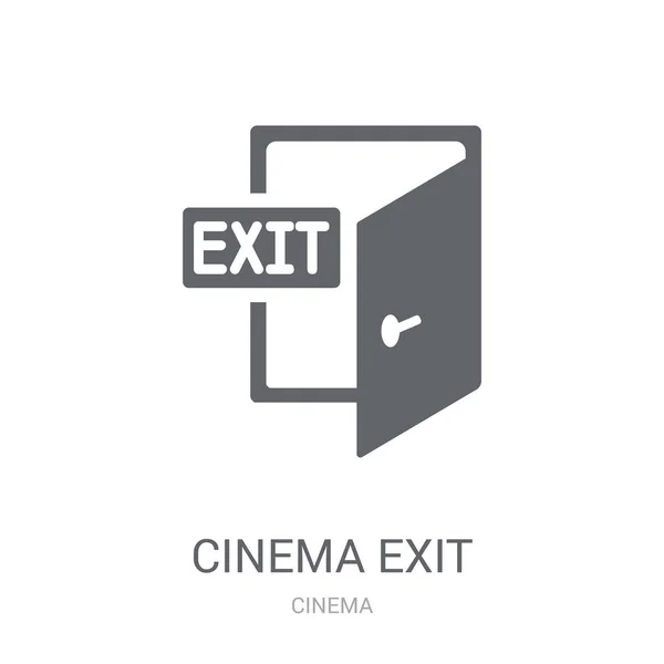 Cinema Exit Icon Trendy Cinema Exit Logo Concept White Background — Stock Vector