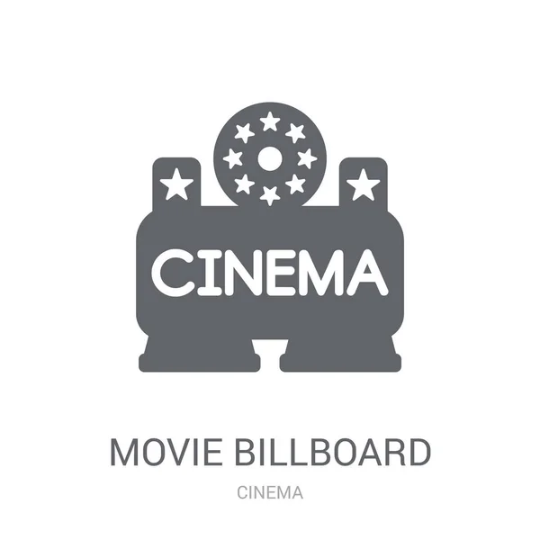 Иконка Фильма Биллборд Концепция Логотипа Trendy Movie Billboard Белом Фоне — стоковый вектор