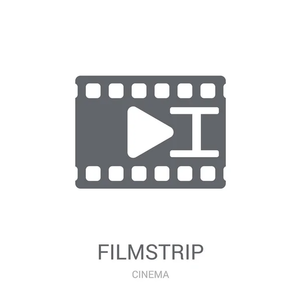 Filmszalag Ikon Jelzi Trendi Filmszalag Embléma Koncepció Fehér Háttér Mozi — Stock Vector