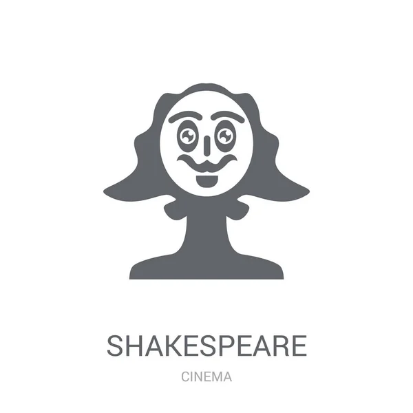 Icône Shakespeare Concept Logo Shakespeare Tendance Sur Fond Blanc Collection — Image vectorielle