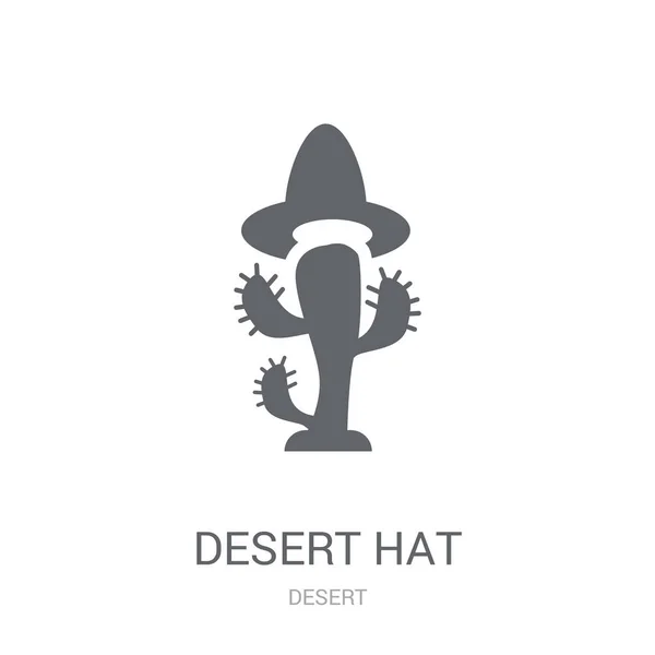 Wüstenhut Symbol Trendiges Wüstenhut Logo Konzept Auf Weißem Hintergrund Aus — Stockvektor