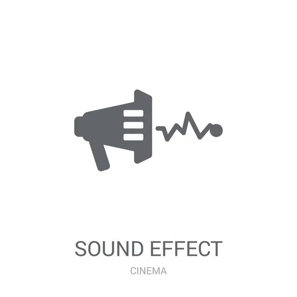 Icono Efecto Sonido Concepto Logotipo Efectos Sonido Moda Sobre Fondo — Vector de stock