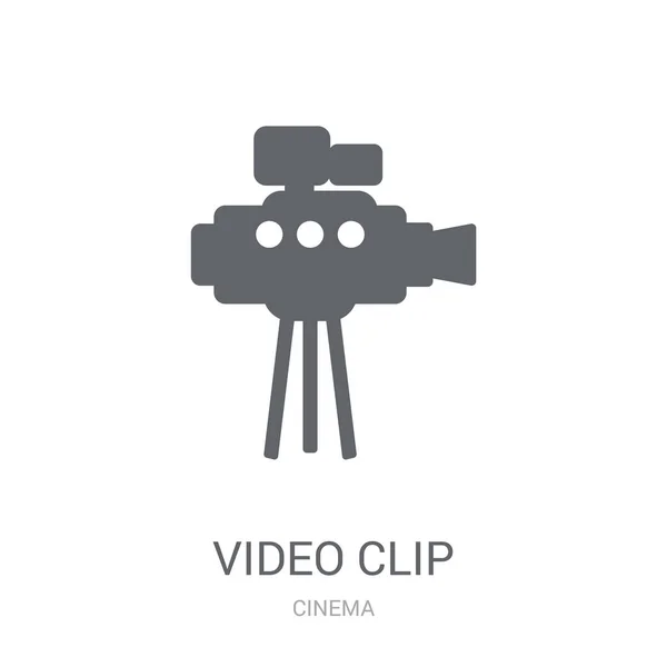 Video Clip Icon Trendy Video Clip Logo Concept White Background — Stock Vector