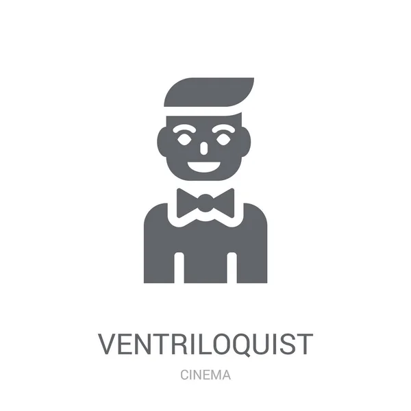 Ventriloquist 时尚的文特洛奎斯特标志概念的白色背景从电影收藏 适用于 Web 移动应用和打印媒体 — 图库矢量图片