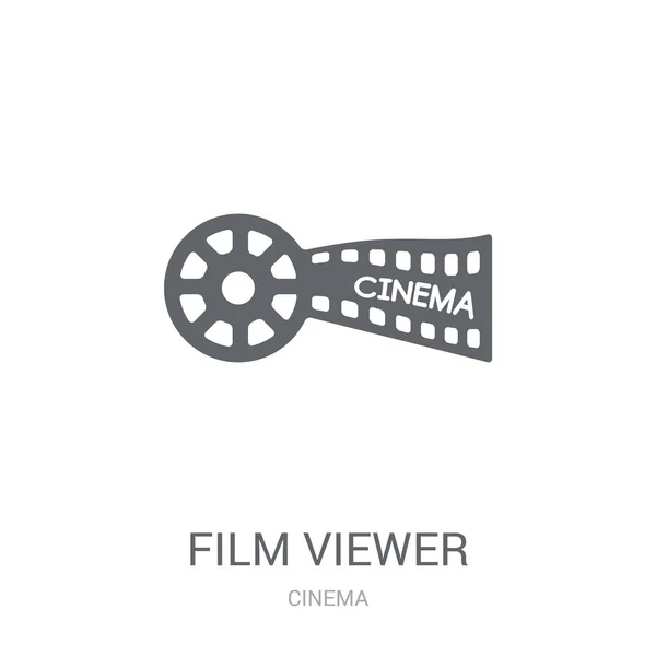 Icono Del Espectador Cine Concepto Logotipo Trendy Film Viewer Sobre — Vector de stock