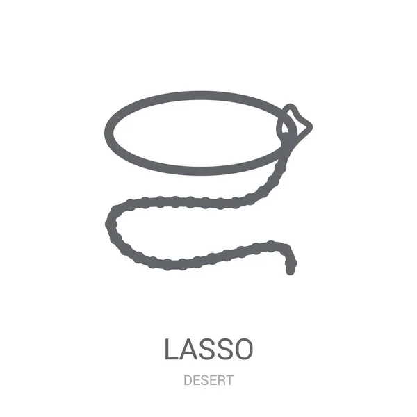 Lasso Icon Trendy Lasso Logo Concept White Background Desert Collection — Stock Vector