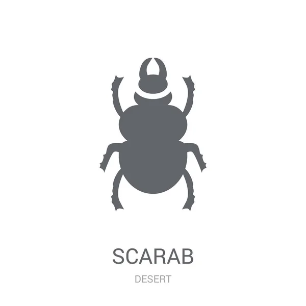Scarab Icon Trendy Scarab Logo Concept White Background Desert Collection — Stock Vector