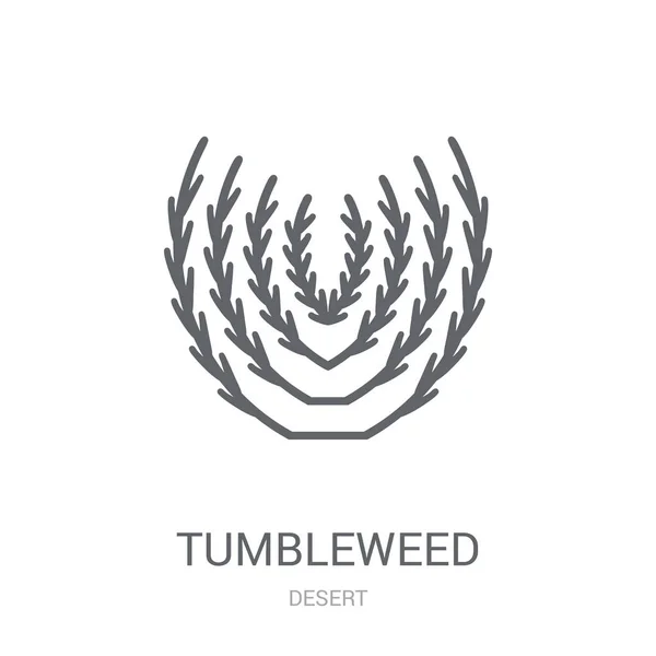 Tumbleweed Icon Trendy Tumbleweed Logo Concept White Background Desert Collection — Stock Vector