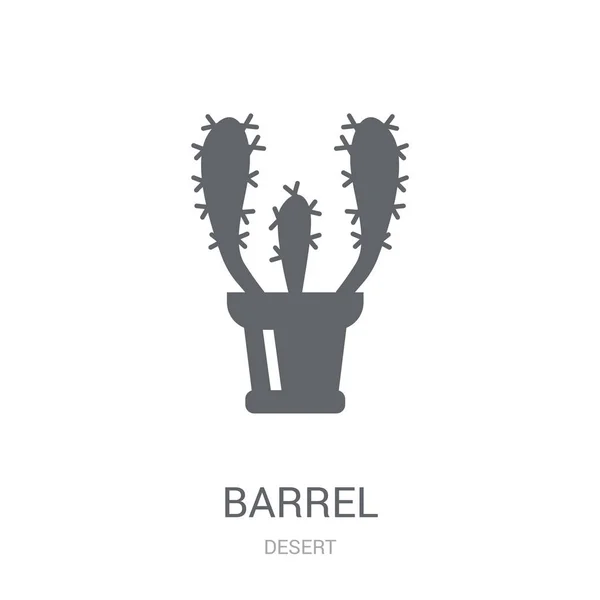 Barrel Icon Trendy Barrel Logo Concept White Background Desert Collection — Stock Vector