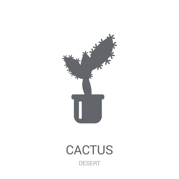 Cactus Icon Trendy Cactus Logo Concept White Background Desert Collection — Stock Vector