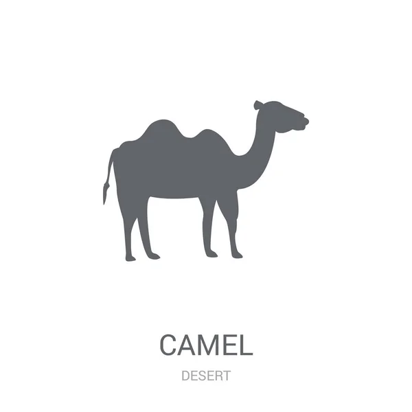 Значок Верблюда Концепция Логотипа Trendy Camel Белом Фоне Коллекции Desert — стоковый вектор