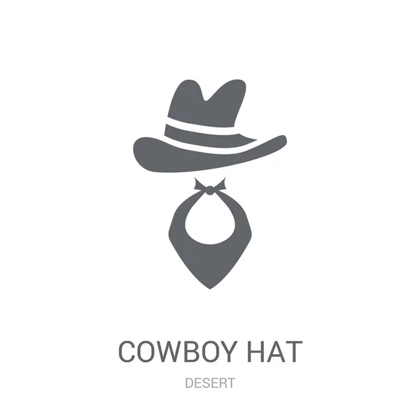Cowboyhut Symbol Trendiges Cowboyhut Logo Konzept Auf Weißem Hintergrund Aus — Stockvektor