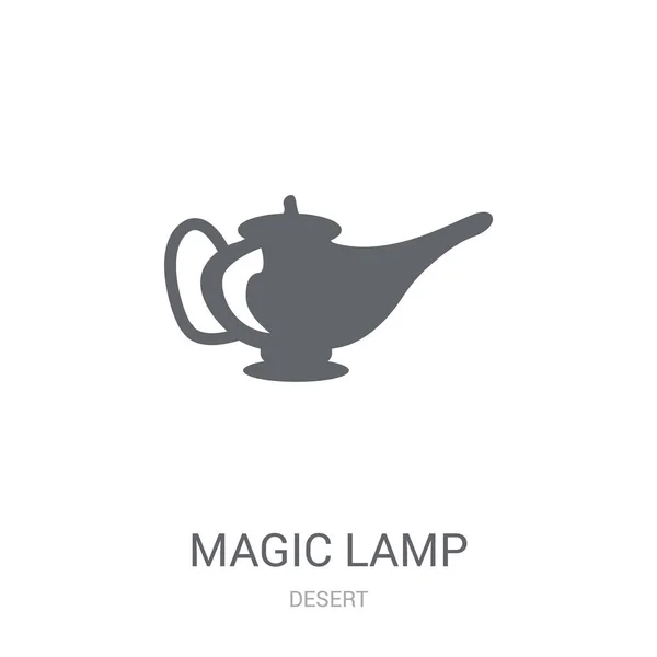 Magic Lamp Icon Trendy Magic Lamp Logo Concept White Background — Stock Vector