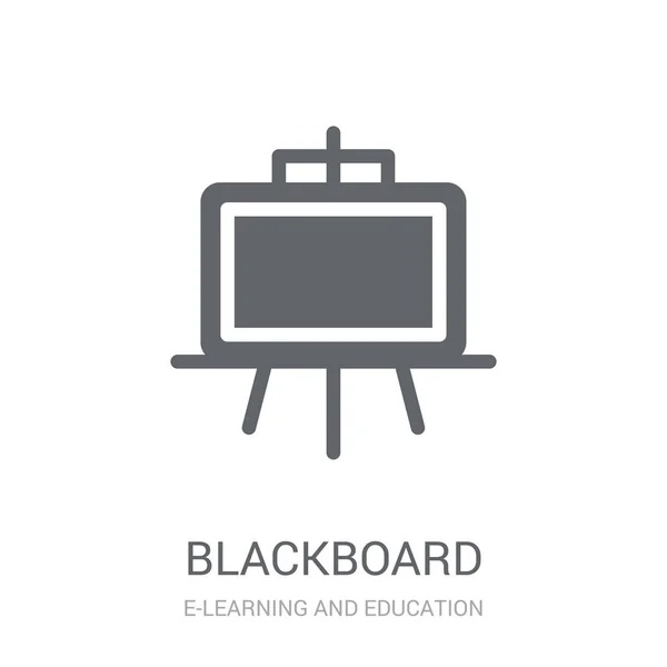 Значок Доски Trendy Blackboard Logo Concept White Fone Learning Education — стоковый вектор