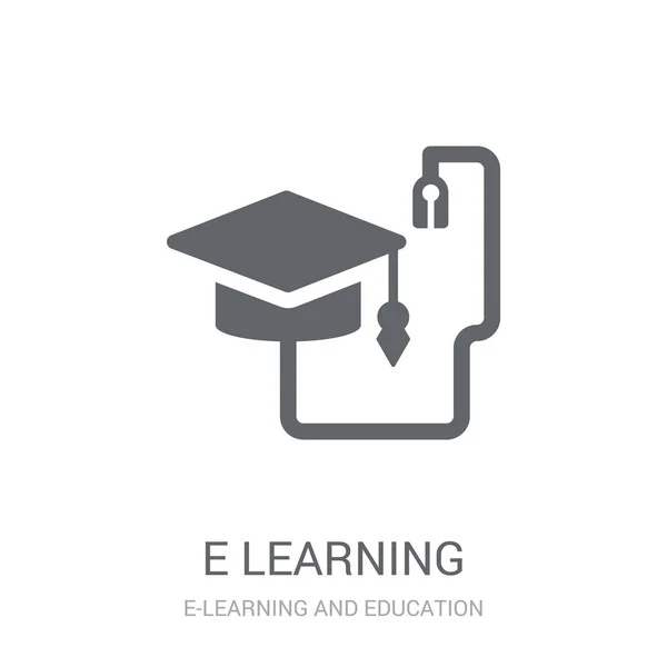 Ícone Aprendizagem Trendy Conceito Logotipo Aprendizagem Fundo Branco Learning Coleção — Vetor de Stock