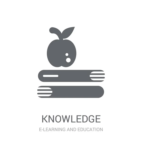 Icona Della Conoscenza Concetto Del Logo Trendy Knowledge Sfondo Bianco — Vettoriale Stock