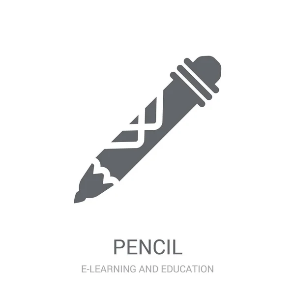 Icono Lápiz Concepto Logotipo Trendy Pencil Sobre Fondo Blanco Colección — Archivo Imágenes Vectoriales