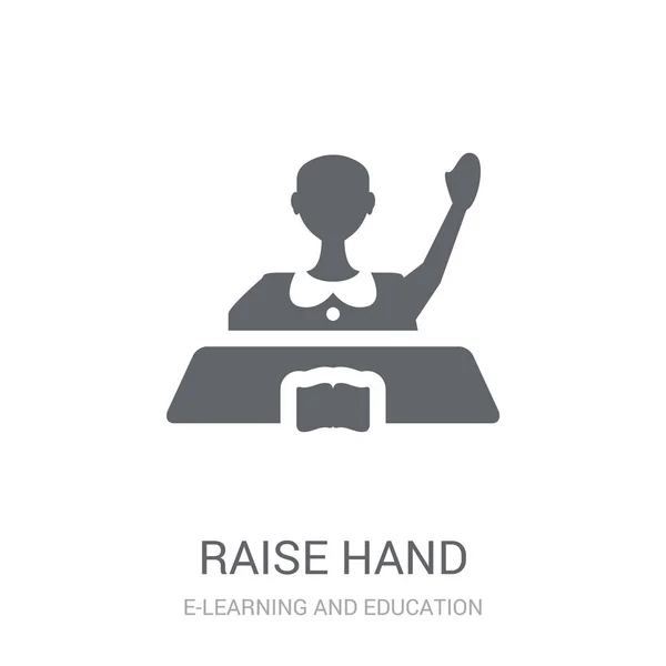Heben Sie Die Hand Symbol Trendy Raise Hand Logo Concept — Stockvektor