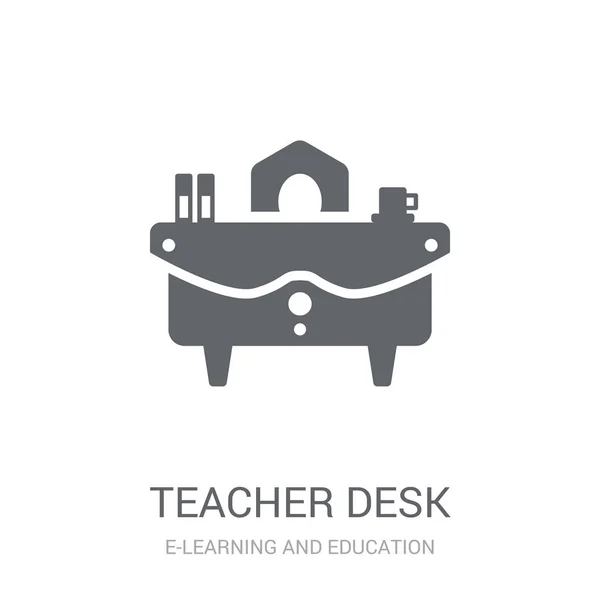 Икона Учительского Стола Модная Концепция Логотипа Учительского Стола Белом Фоне — стоковый вектор