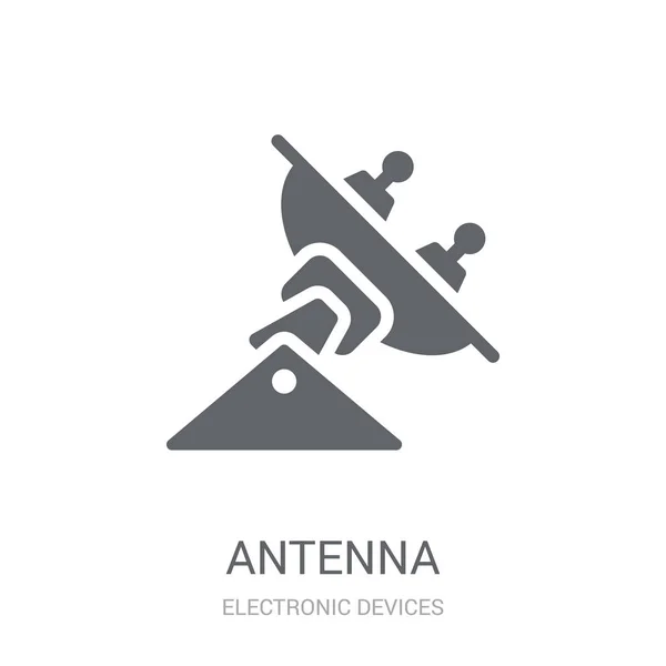 Ícone Antena Conceito Logotipo Antena Moda Fundo Branco Coleção Dispositivos — Vetor de Stock