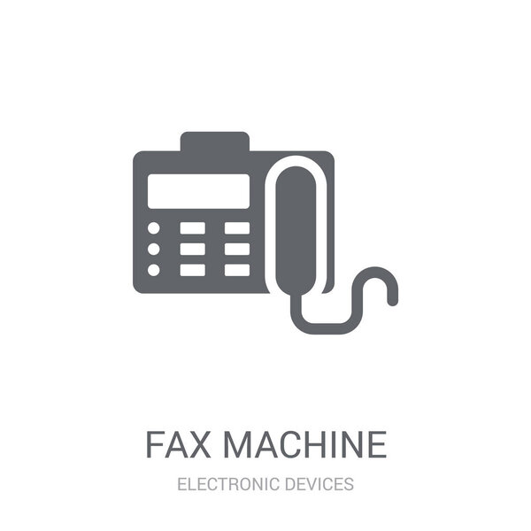 Fax Machine icon. Trendy Fax Machine logo concept on white background from Electronic Devices collection. Suitable for use on web apps, mobile apps and print media.