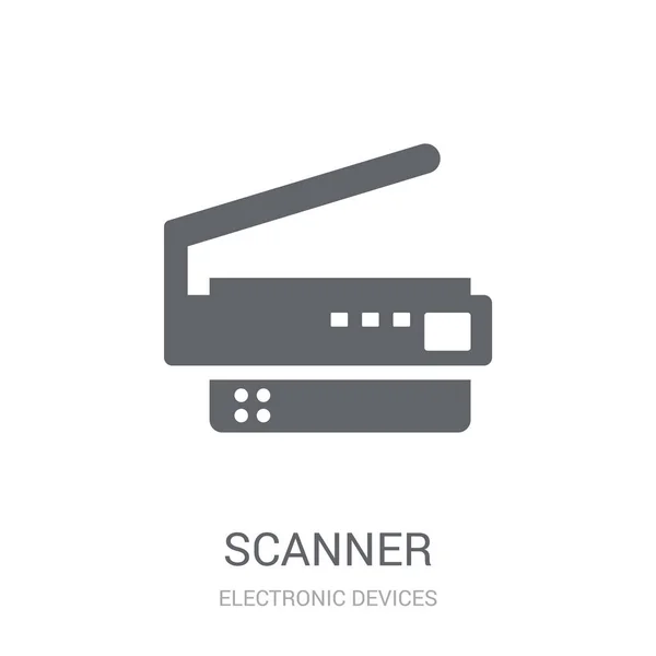 Icona Dello Scanner Trendy Scanner Logo Concept Sfondo Bianco Della — Vettoriale Stock