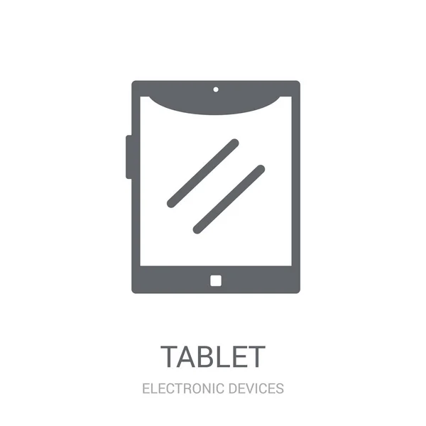 Icône Tablette Concept Logo Trendy Tablet Sur Fond Blanc Collection — Image vectorielle