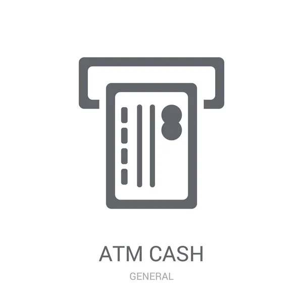 Geldautomat Symbol Trendiges Atm Cash Logo Konzept Auf Weißem Hintergrund — Stockvektor