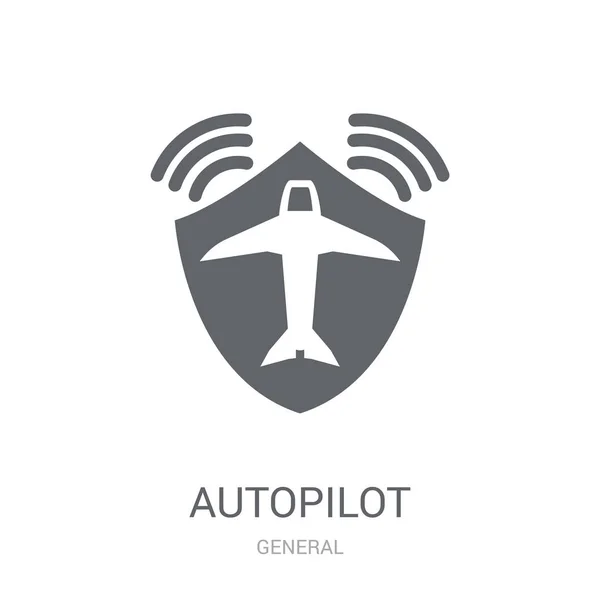 Icono Del Piloto Automático Concepto Logotipo Piloto Automático Moda Sobre — Vector de stock