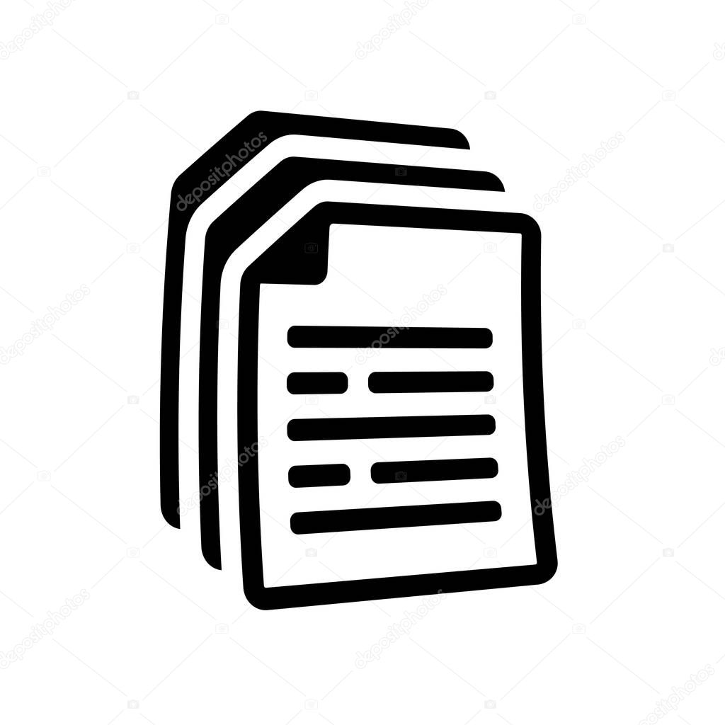 Documents icon. Trendy Documents logo concept on white background from User Interface and Web Navigation collection. Suitable for use on web apps, mobile apps and print media.