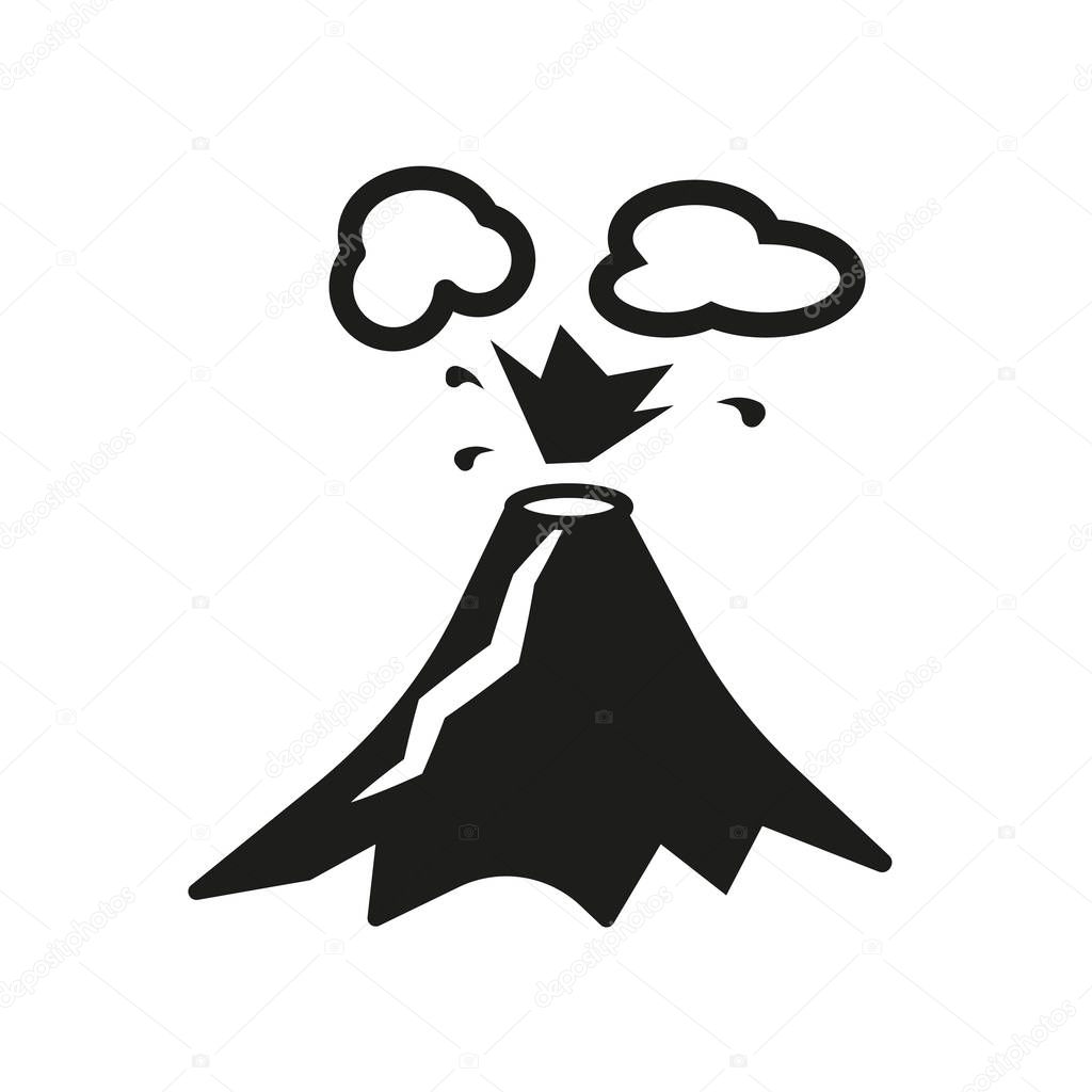 Eruption icon. Trendy Eruption logo concept on white background from Weather collection. Suitable for use on web apps, mobile apps and print media.