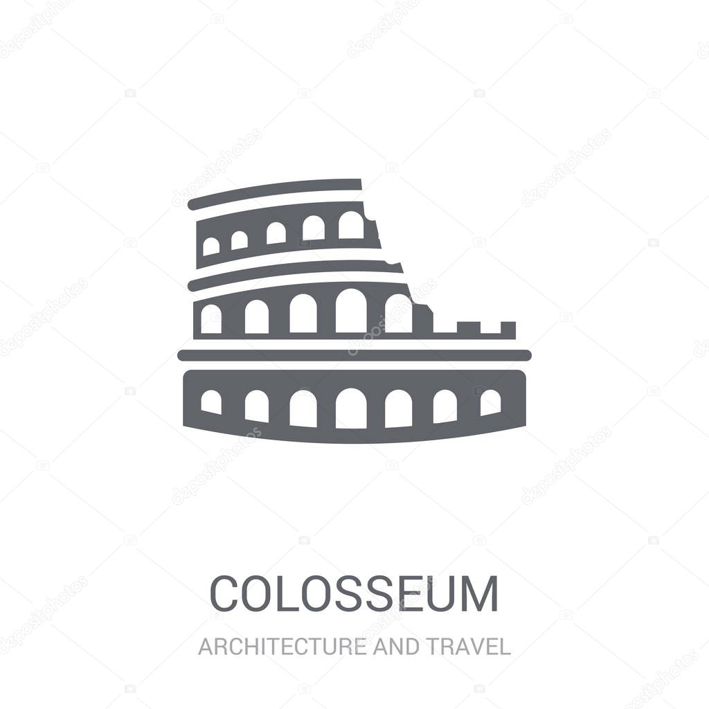 Colosseum icon. Trendy Colosseum logo concept on white background from Architecture and Travel collection. Suitable for use on web apps, mobile apps and print media.