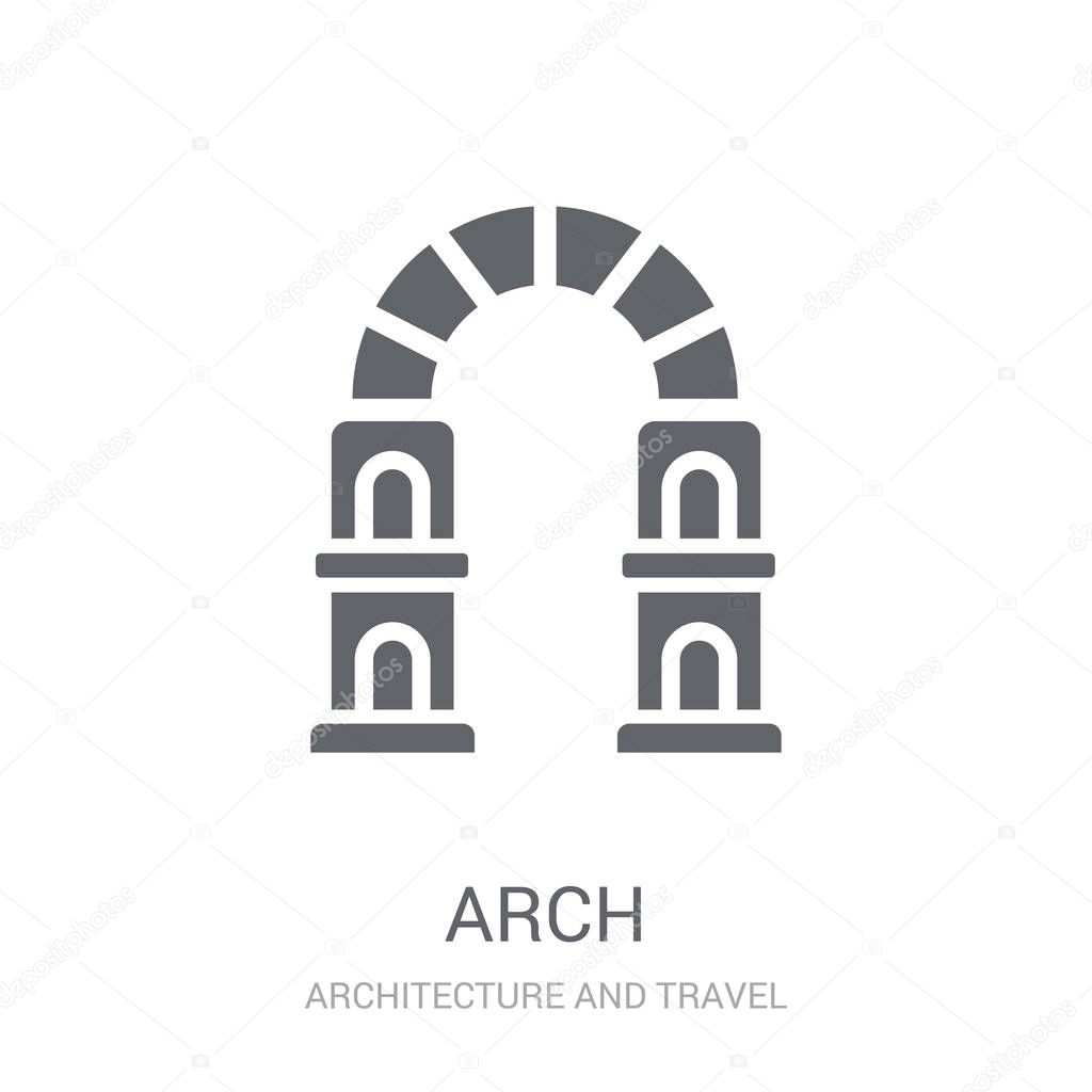Arch icon. Trendy Arch logo concept on white background from Architecture and Travel collection. Suitable for use on web apps, mobile apps and print media.