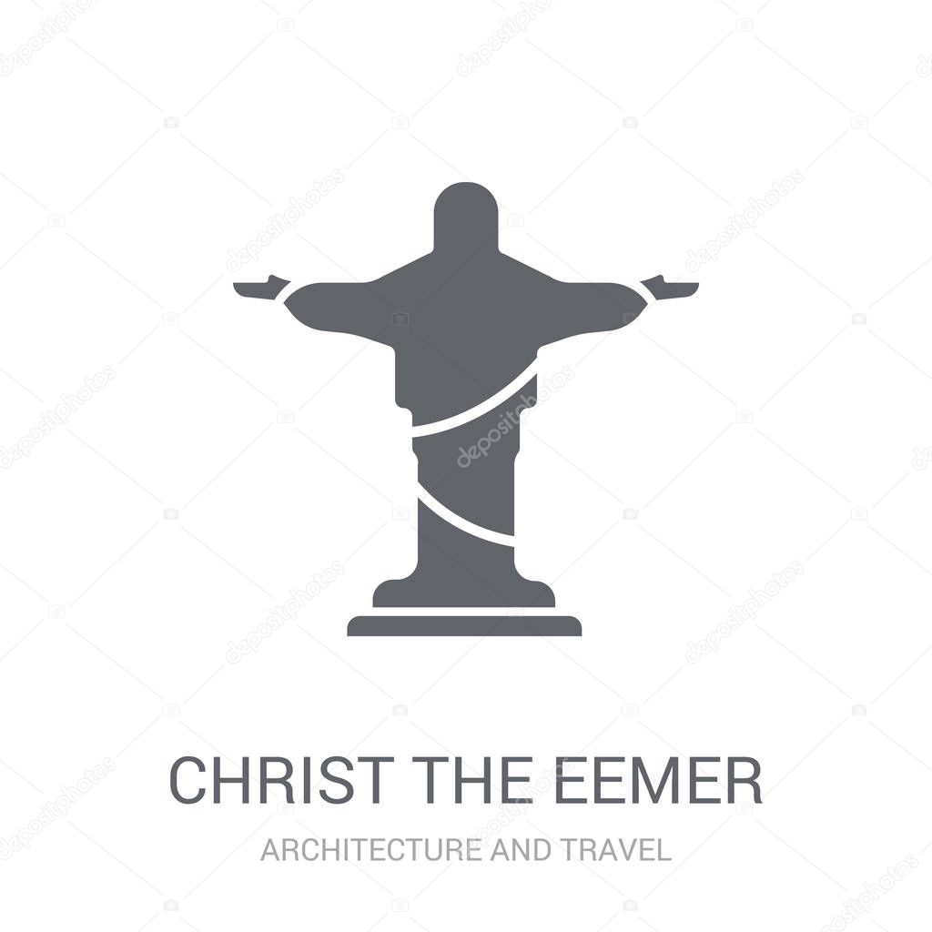Christ the redeemer icon. Trendy Christ the redeemer logo concept on white background from Architecture and Travel collection. Suitable for use on web apps, mobile apps and print media.