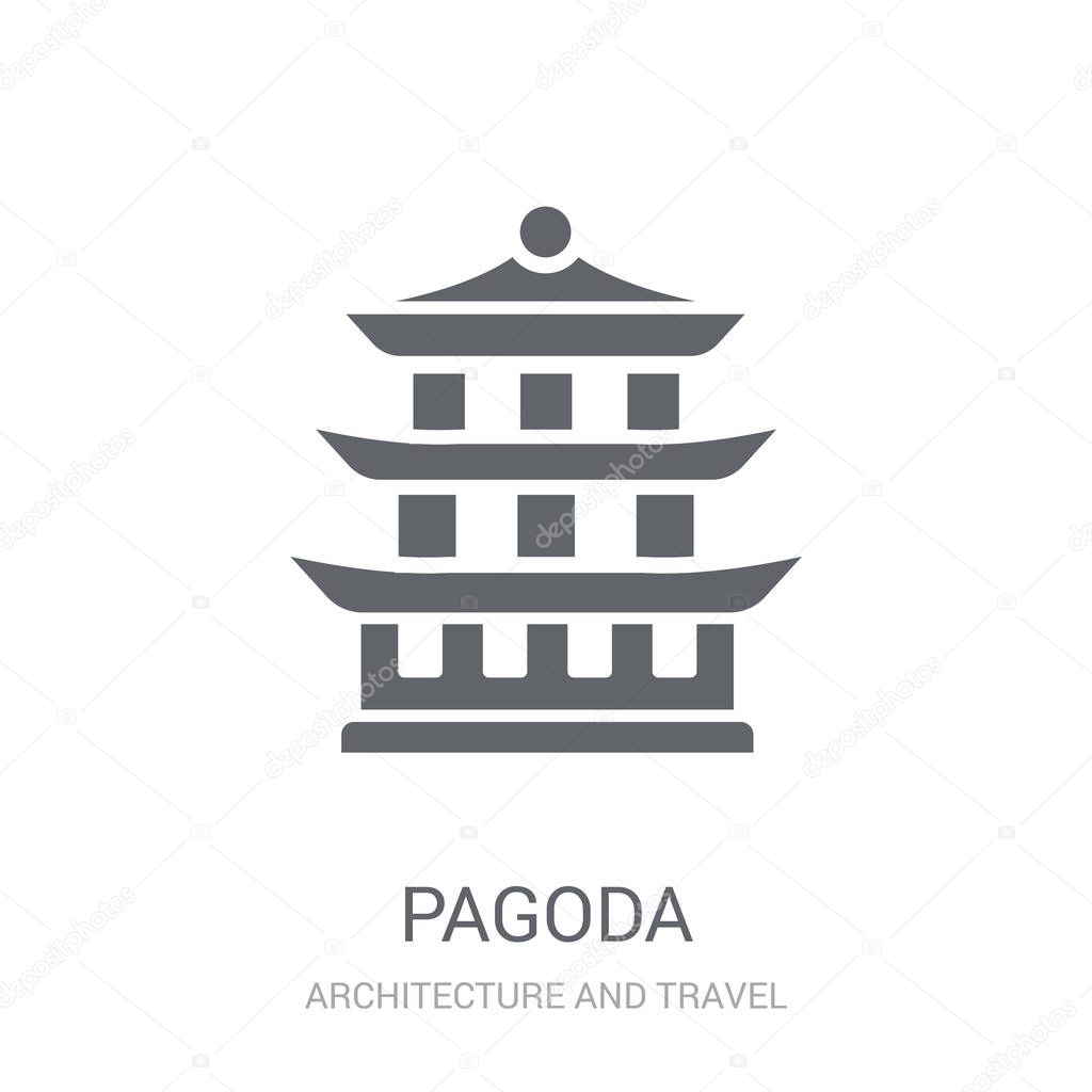 Pagoda icon. Trendy Pagoda logo concept on white background from Architecture and Travel collection. Suitable for use on web apps, mobile apps and print media.