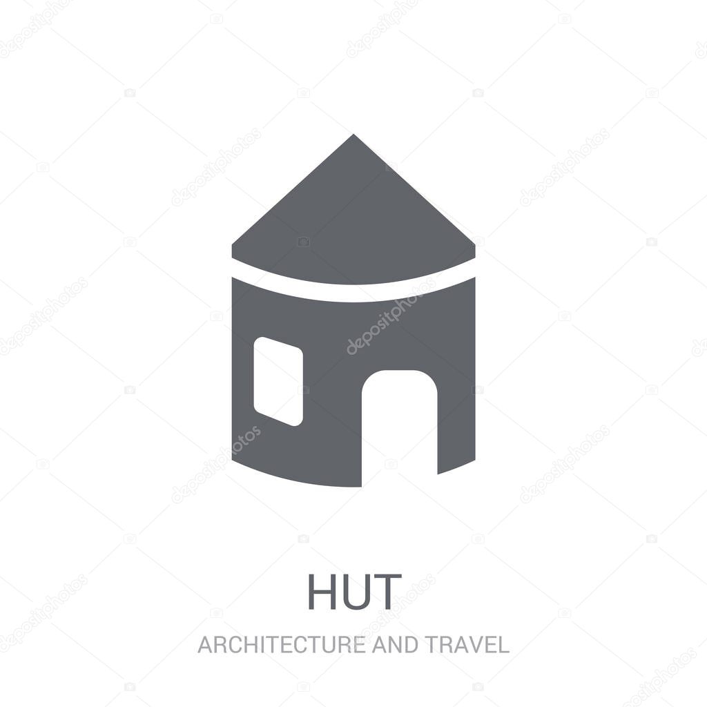 Hut icon. Trendy Hut logo concept on white background from Architecture and Travel collection. Suitable for use on web apps, mobile apps and print media.