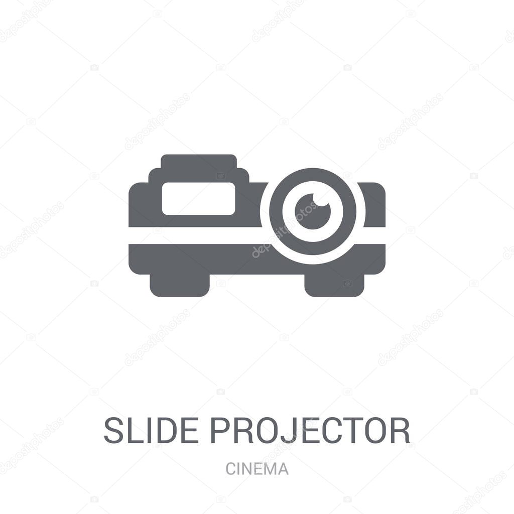slide projector icon. Trendy slide projector logo concept on white background from Cinema collection. Suitable for use on web apps, mobile apps and print media.