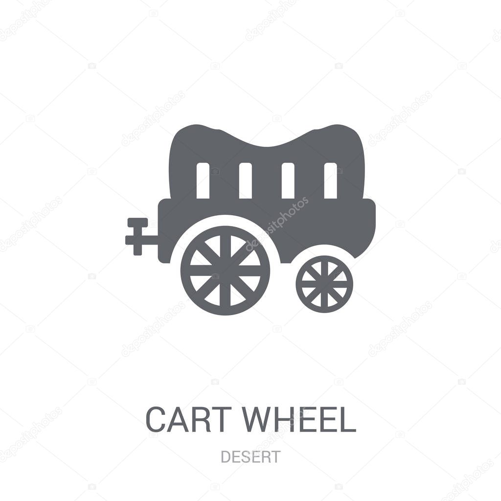 Cart Wheel icon. Trendy Cart Wheel logo concept on white background from Desert collection. Suitable for use on web apps, mobile apps and print media.