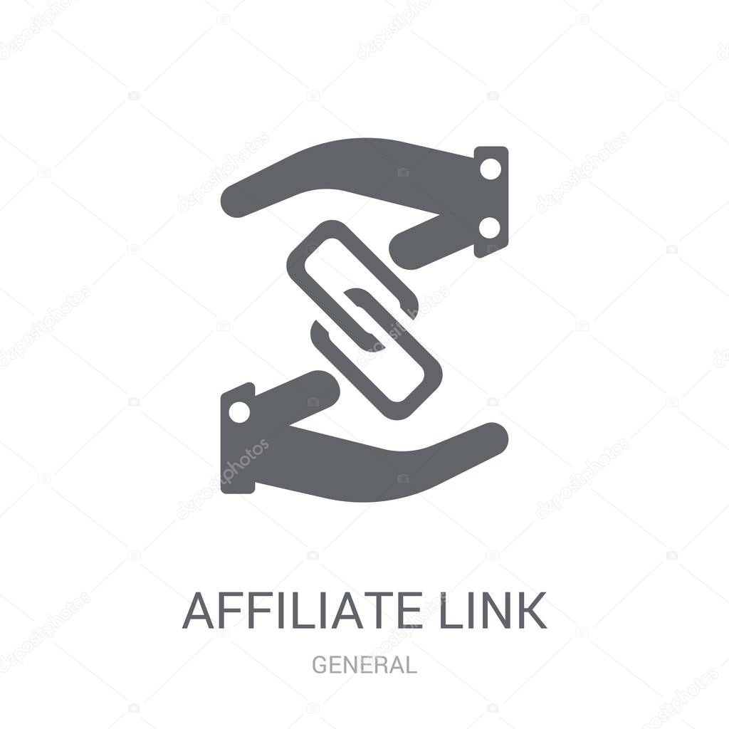 Affiliate link icon. Trendy affiliate link logo concept on white background from General collection. Suitable for use on web apps, mobile apps and print media.