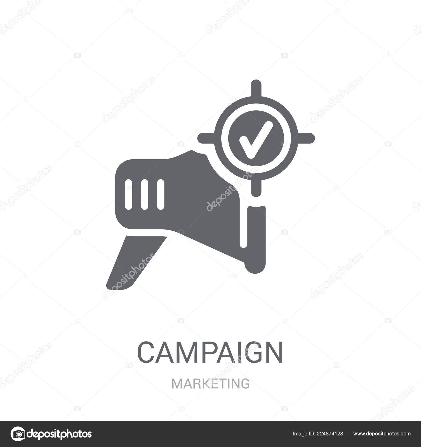 Campaign Icon Trendy Campaign Logo Concept White Background Marketing Collection Vector Image By C Bestvectorstock Vector Stock